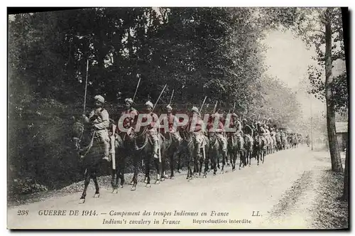 Ansichtskarte AK Militaria Campement des troupes indiennes en France