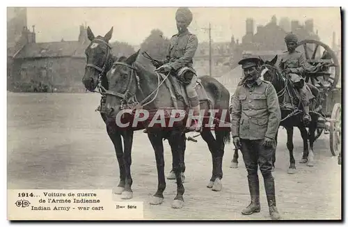 Cartes postales Militaria Voiture de guerre de l&#39armee indienne