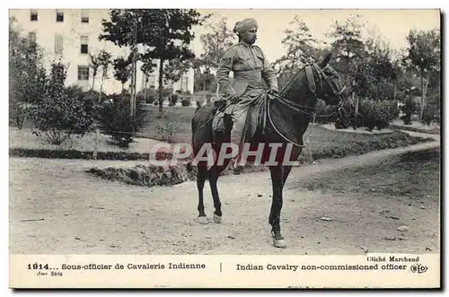 Cartes postales Militaria Sous officier de cavalerie indienne