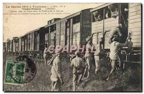 Cartes postales Militaria Toulouse Troupes hindoues Train