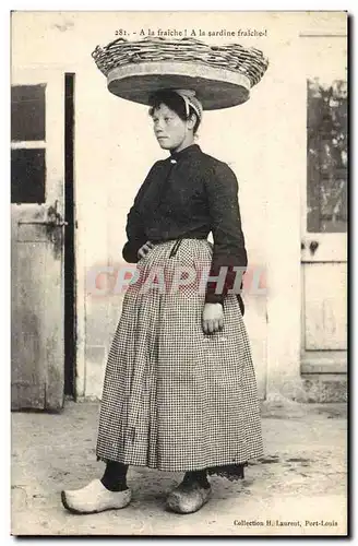 Cartes postales A la fraiche A la sardine fraiche