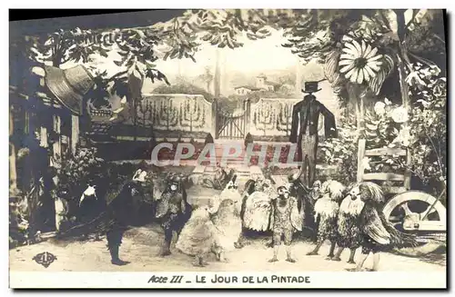 Cartes postales Theatre Rostand Coq Chantecler Le jour de la pintade