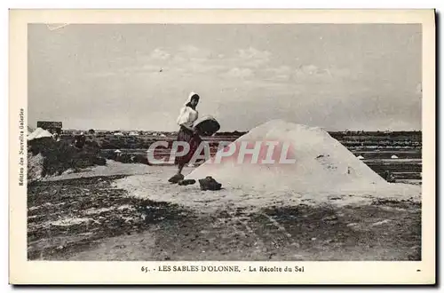 Cartes postales Marais salants La recolte de sel Les Sables d&#39Olonne