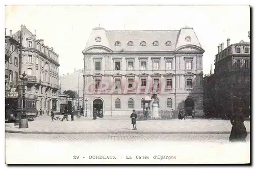 Ansichtskarte AK Banque Bordeaux La Caisse d&#39Epargne Tramway