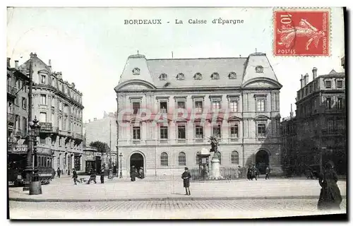 Ansichtskarte AK Banque Bordeaux La Caisse d&#39Epargne Tramway