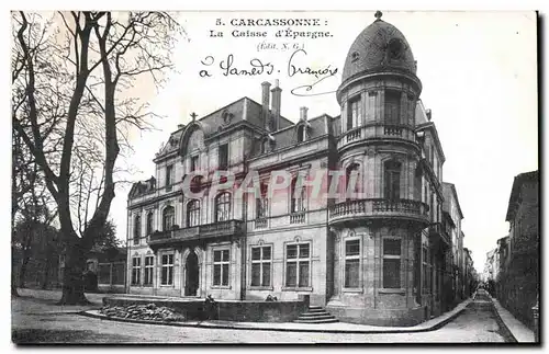 Ansichtskarte AK Banque Carcassonne La Caisse d&#39Epargne