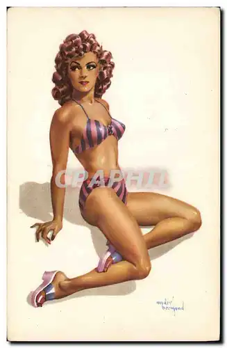 Ansichtskarte AK Fantaisie Illustrateur Andre Bermond Femme Pin Up