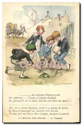 Ansichtskarte AK Fantaisie Illustrateur Poulbot Victor Hugo La legende des siecles Le crapaud