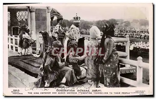 Ansichtskarte AK Coronation Durbar Delhi The king emperor and Queen Empress Inde India