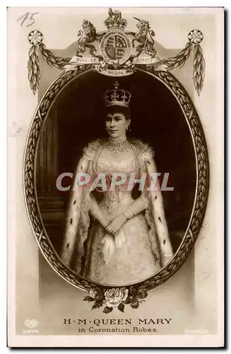 Ansichtskarte AK HM Queen Mary in Coronation robes