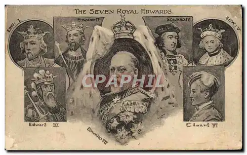 Cartes postales The seven Royal Edwards