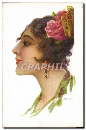 Cartes postales Fantaisie Illustrateur Femme Tipo Espanol Codina