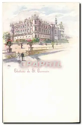 Ansichtskarte AK Fantaisie Illustrateur Chateau de St Germain