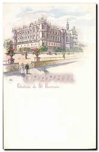 Cartes postales Fantaisie Illustrateur Chateau de St Germain