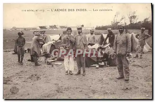 Cartes postales Militaria L&#39armee des Indes Les cuisiniers