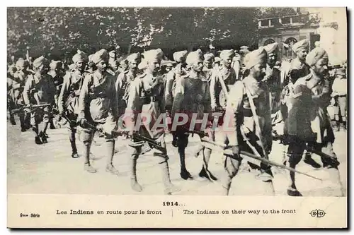 Cartes postales Militaria Les indiens en route pour le front