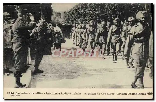 Ansichtskarte AK Militaria Le salut aux allies Infanterie Indio Anglaise