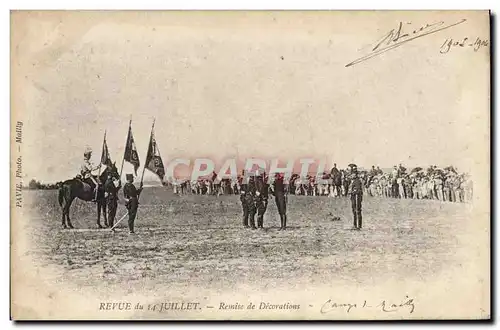 Cartes postales Militaria Revue du 14 juillet Remise de decorations