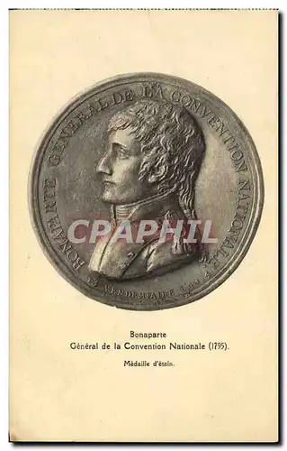 Ansichtskarte AK Medaille Bonaparte General de la Convention Nationale 1795 Medaille d&#39etain Napoleon 1er