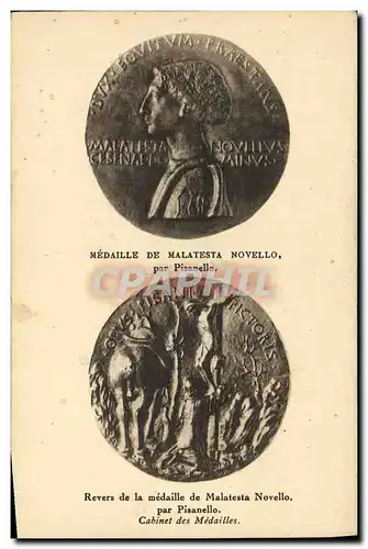 Ansichtskarte AK Medaille Malatesta Novello par Pisanello