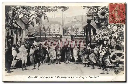 Cartes postales Theatre Edmond Rostand Chantecler et le coq de combat