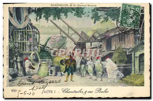 Cartes postales Theatre Edmond Rostand Chantecler et ses poules