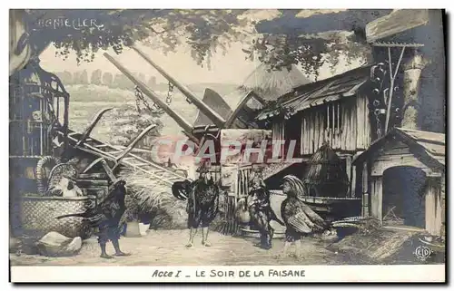 Cartes postales Theatre Edmond Rostand Chantecler Le soir de la faisane