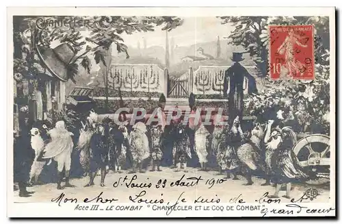 Cartes postales Theatre Edmond Rostand Chantecler et le coq de combat