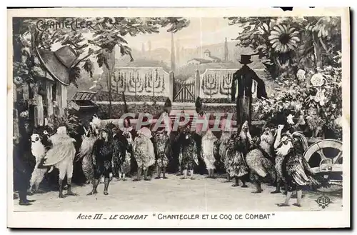 Cartes postales Theatre Edmond Rostand Chantecler et le coq de combat