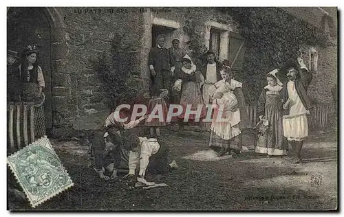 Cartes postales Folklore Marais salants Au pays du sel Un bapteme