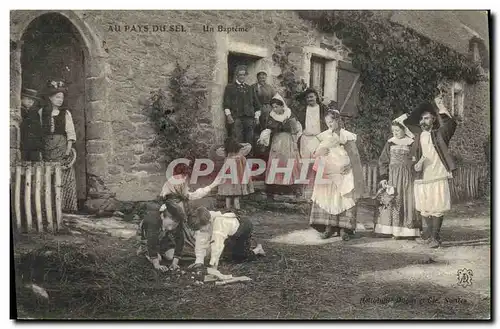 Ansichtskarte AK Folklore Marais salants Au pays du sel Un bapteme