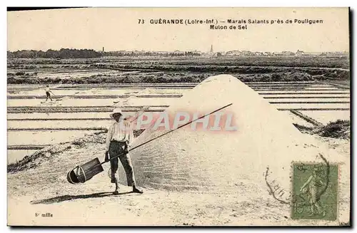 Cartes postales Folklore Marais salants Guerande pres de Pouliguen Mulon de sel