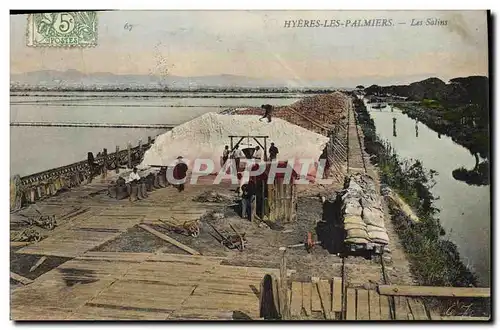 Cartes postales Folklore Marais salants Hyeres les Palmiers Les Salins