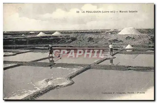 Cartes postales Folklore Marais salants Le Pouliguen