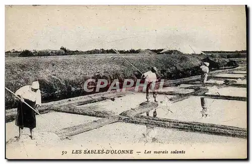 Ansichtskarte AK Folklore Marais salants Les Sables d&#39Olonne