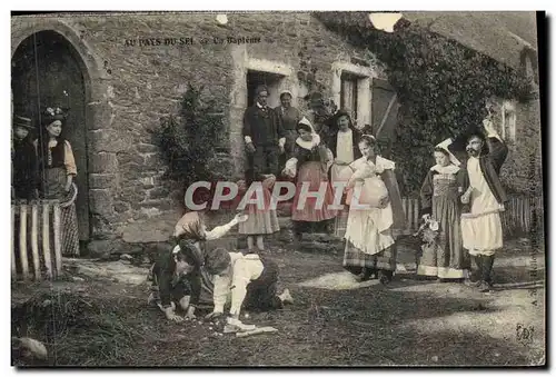 Ansichtskarte AK Folklore Marais salants Au pays du sel Le bapteme