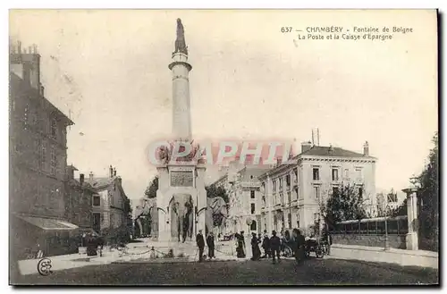 Cartes postales Banque Chambert Fontaine de Boigne La Poste et la Caisse d&#39Epargne Elephant