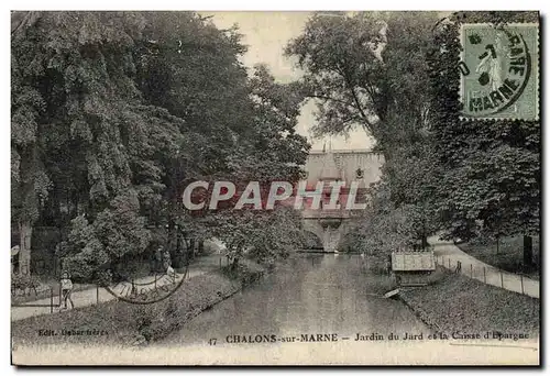 Ansichtskarte AK Banque Chalons sur Marne Jardin du Jard et la Caisse d&#39Epargne