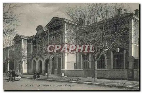 Cartes postales Banque Digne Le Theatre et la Caisse d&#39Epargne