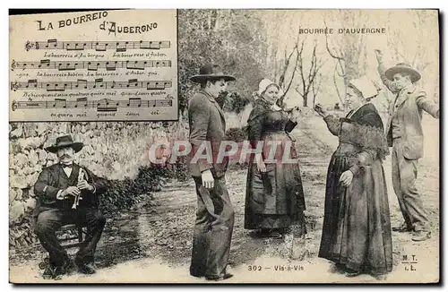 Ansichtskarte AK Folklore Auvergne La bourree