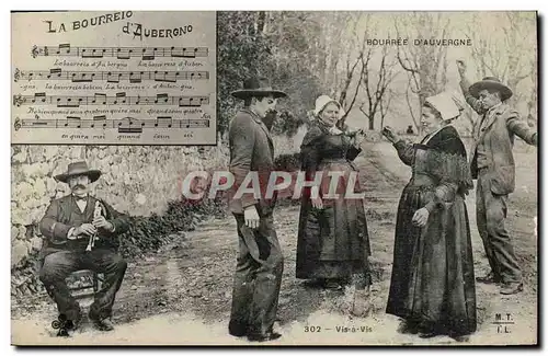 Ansichtskarte AK Folklore Auvergne La bourree