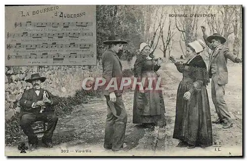 Ansichtskarte AK Folklore Auvergne La bourree