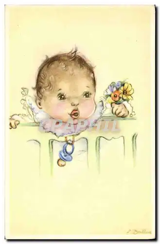 Cartes postales Fantaisie Illustrateur Enfant Bebe