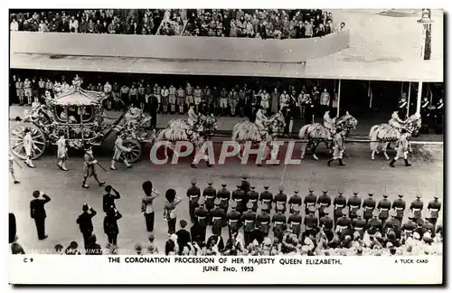 Cartes postales The coronation procession of her Majesty Queen Elizabeth June 2 1953