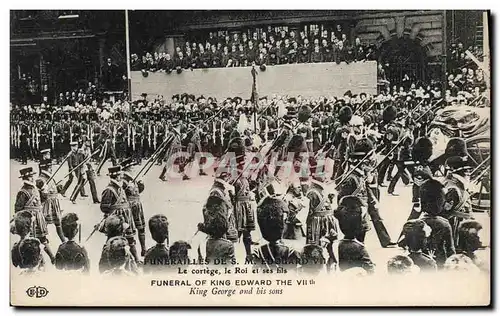 Ansichtskarte AK Funerailles de SM Edouard VII Le cortege Le roi et son fils