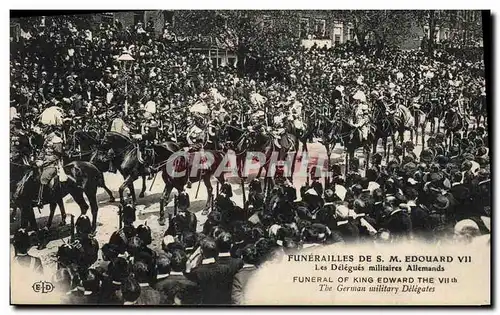 Cartes postales Funerailles de SM Edouard VII Les delegues militaires allemands