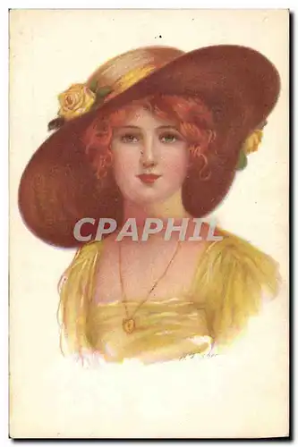 Cartes postales Fantaisie Illustrateur FEmme