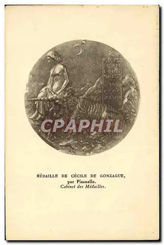 Ansichtskarte AK Medaille de Cecile de Gonzague par Pisanello Cabinet des Medailles Licorne