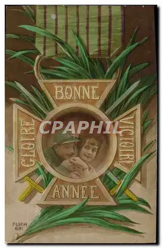 Cartes postales Medaille FEmme Soldat Militaria