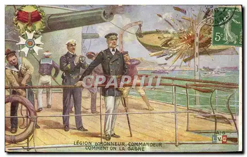 Cartes postales Medaille Legion d&#39honneur Commandeur Militaria